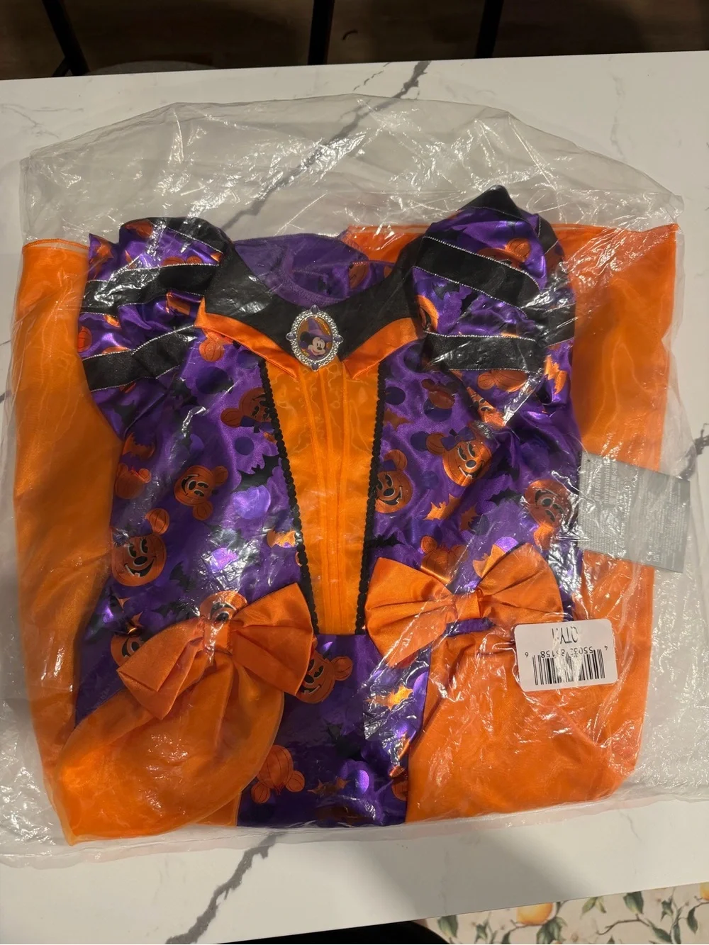 Girls Disney Minnie Mouse Purple & Orange Magical Witch Dress Costume 7/8 NWT